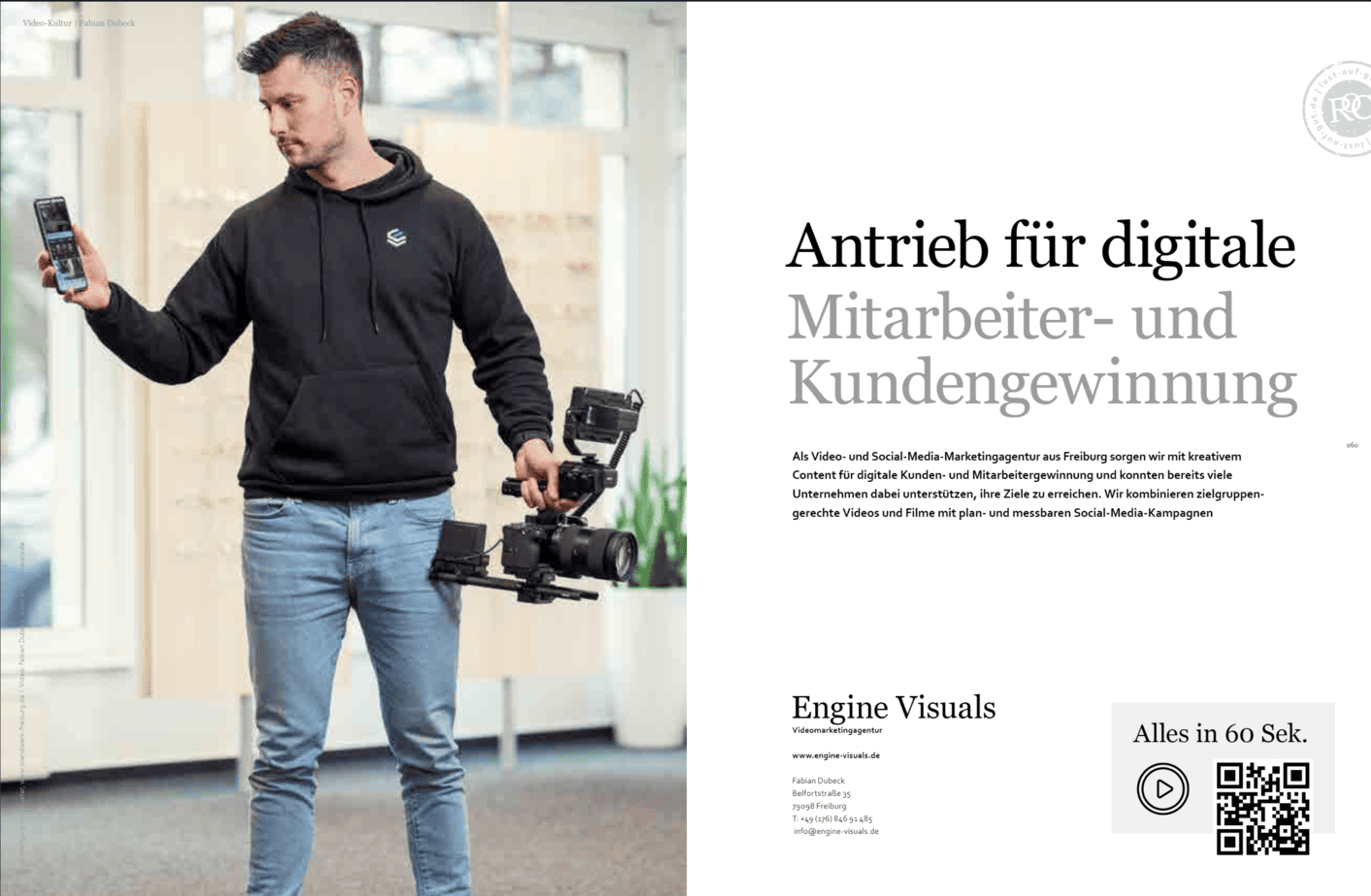 Wir im Lust auf Gut Magazin - Filmproduktion und Social Media Marketing aus Freiburg - Digitale Mitarbeiter- und Kundengewinnung
